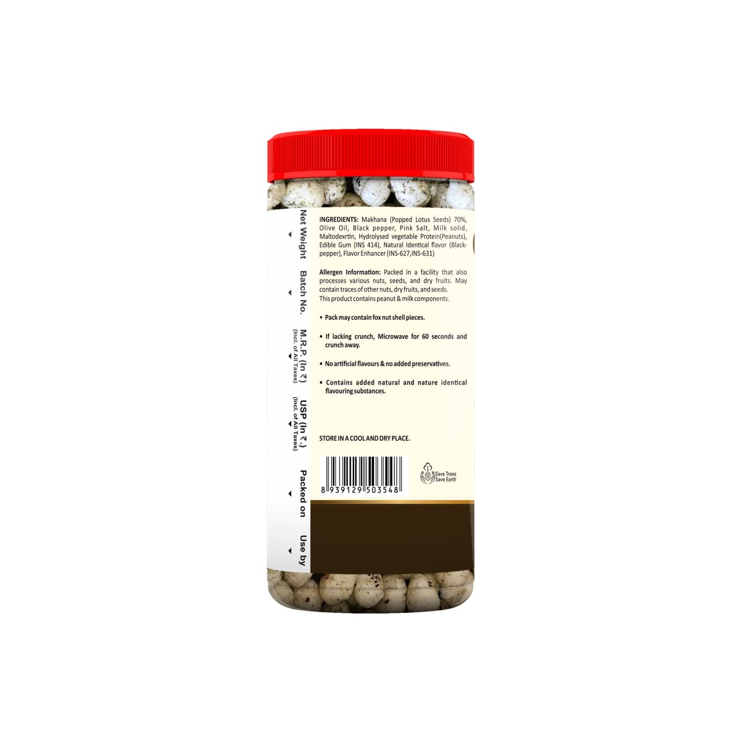 Agrofeast Cream & Onion/Black Pepper with Himalayan Salt Makhana (80g x 2)