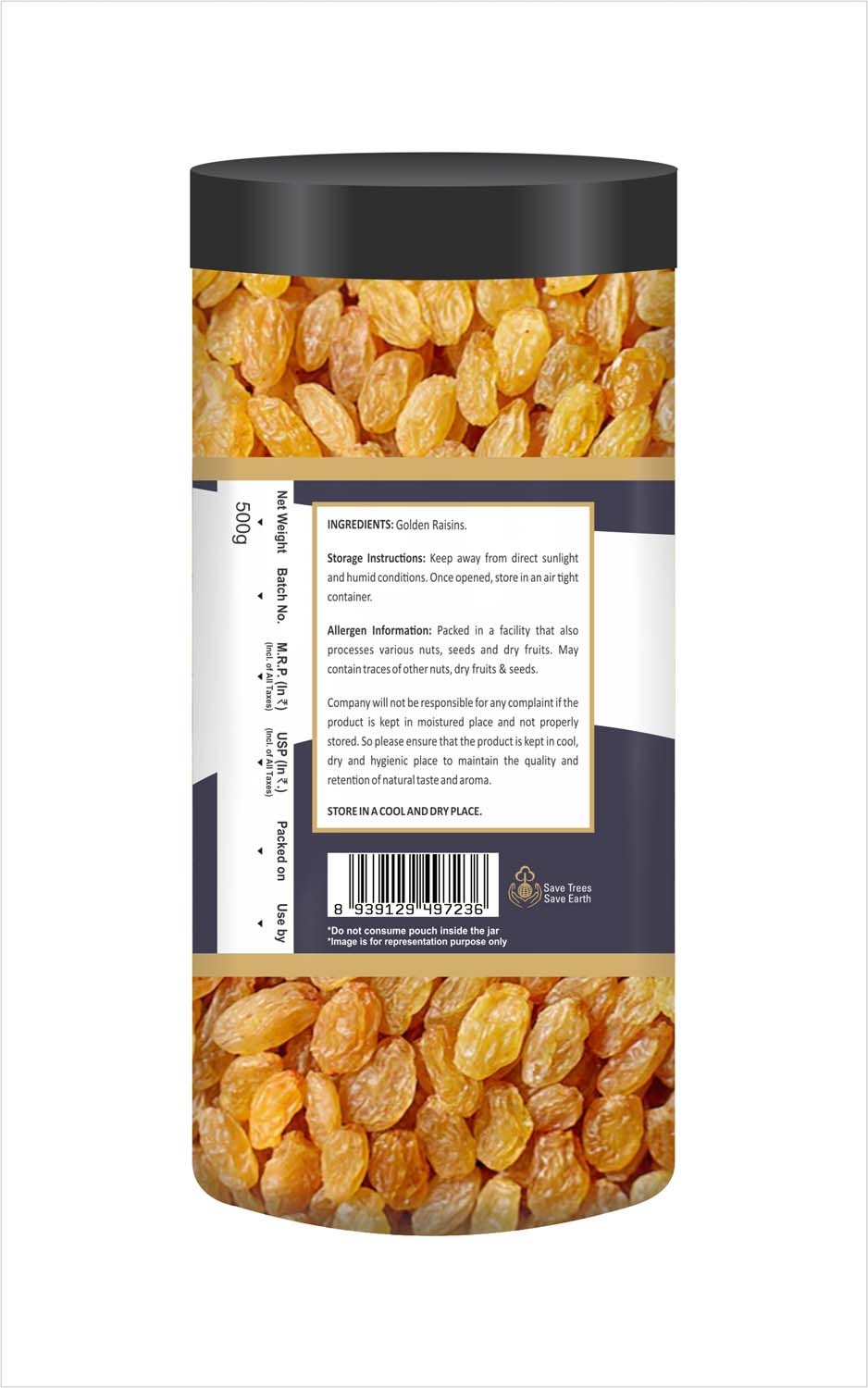 Nutrana Golden Raisins - 500g