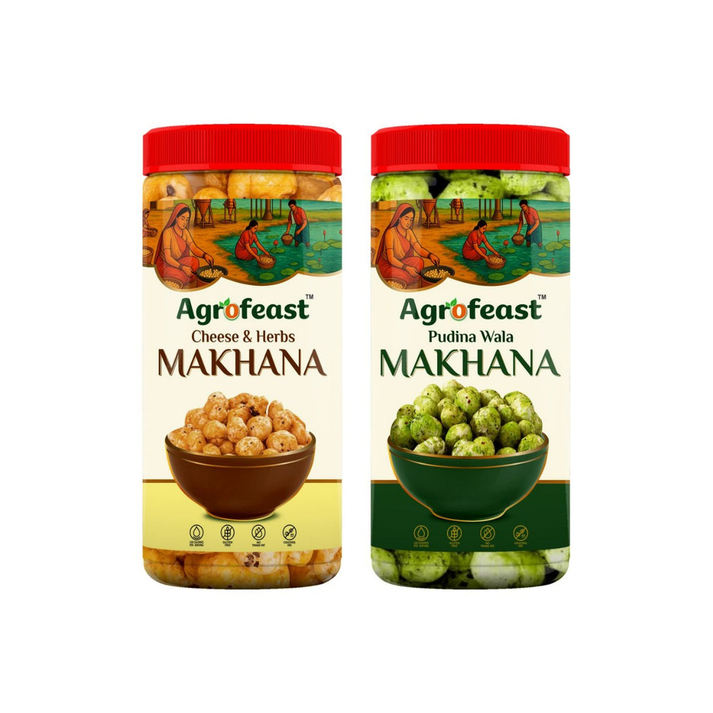 Agrofeast Cheese Herbs / Pudina wala Makhana (80g x 2)