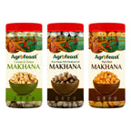 Agrofeast Cream & Onion / Black Pepper / Peri Peri  Makhana (80g X3)